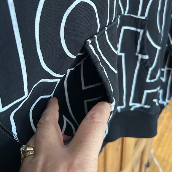 CHAMPION Reverse Weave All-Over Block Letter Hoodie - Picture 3 of 6